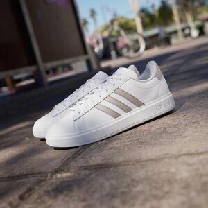 Adidas Grand Court Platinum Metallic Sneakers 7